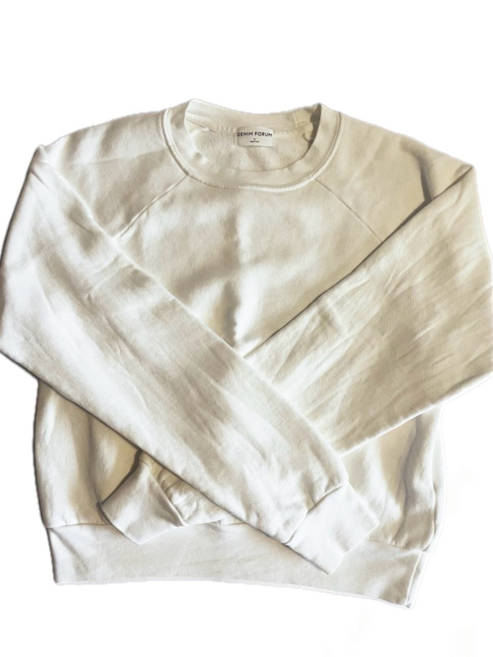 Denim Forum Off-White Crewneck Sweatshirt